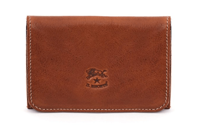 CARD CASE IN VINTAGE COWHIDE LEATHER C0470 (COLOR DARK BROWN SEPPIA) $65